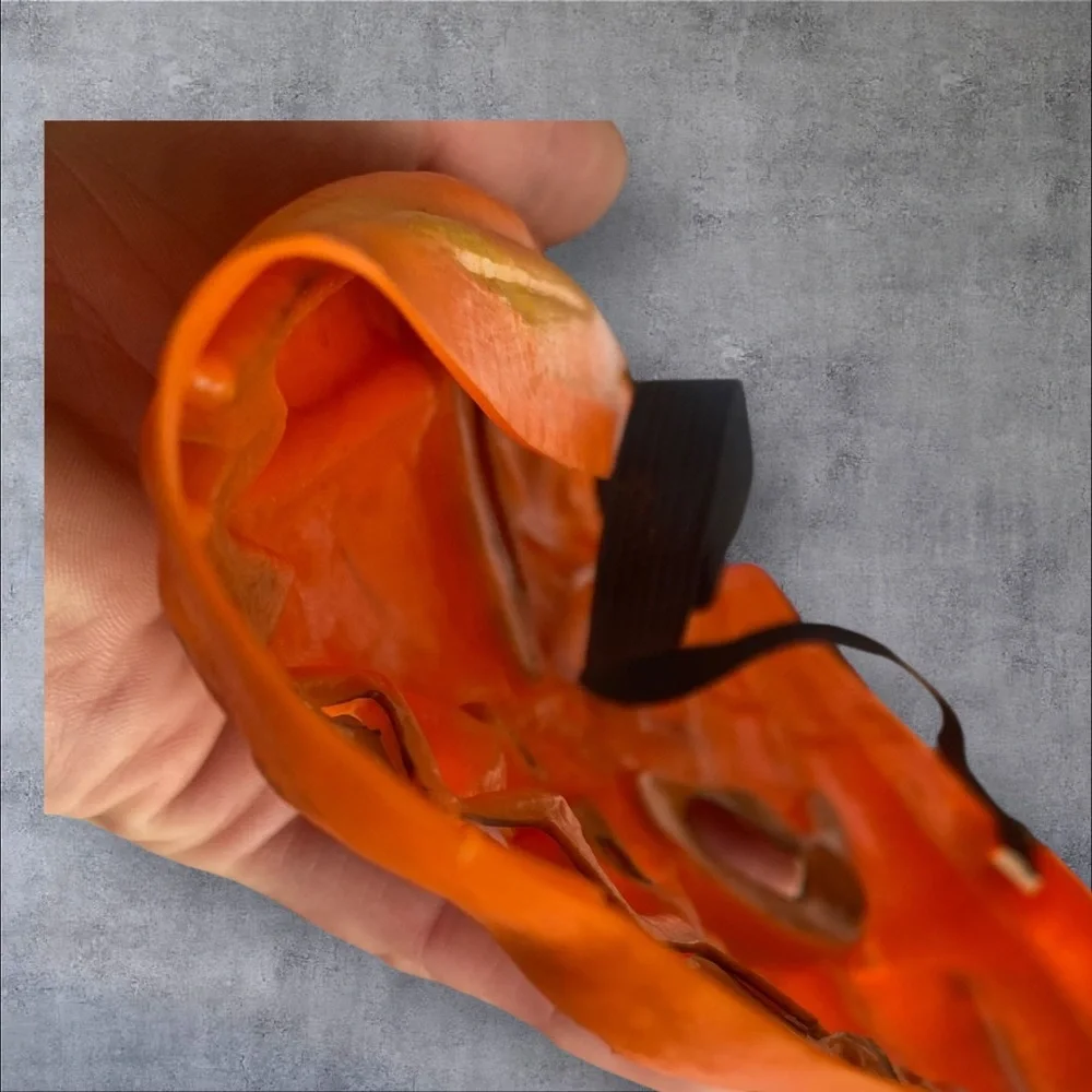 Great condition rubber scary pumpkin mask stretchy is great
